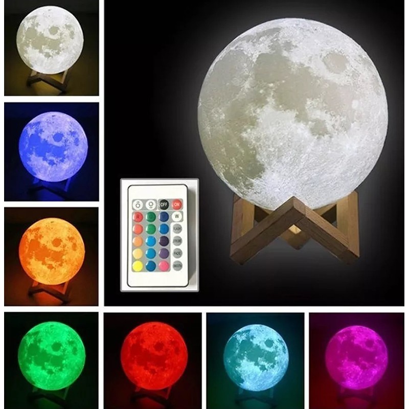 Lampa Luna 3D Procart | 16 Culori & Telecomandă - imagine 2