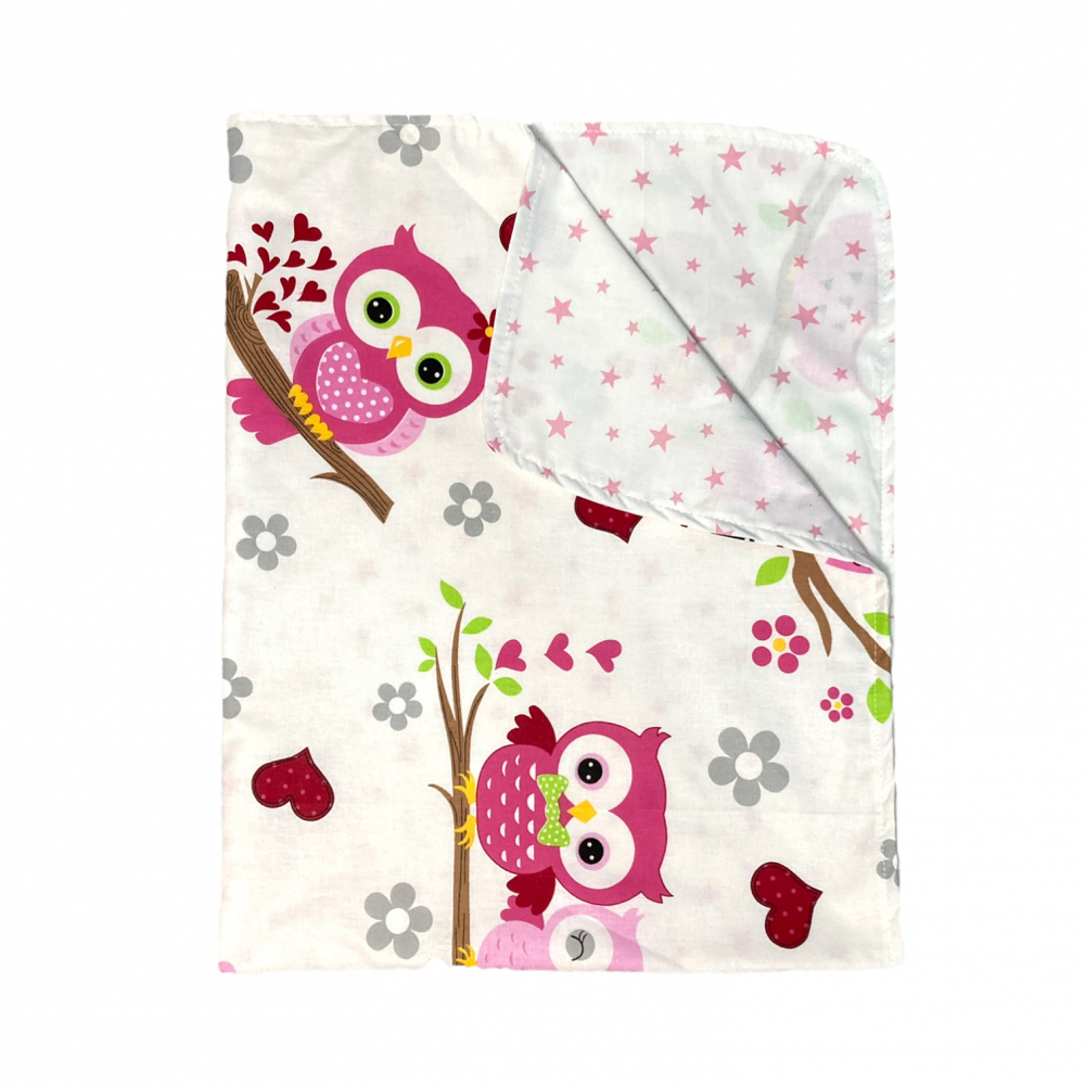 Paturica Junior Bumbac Bufnite Roz | Deseda