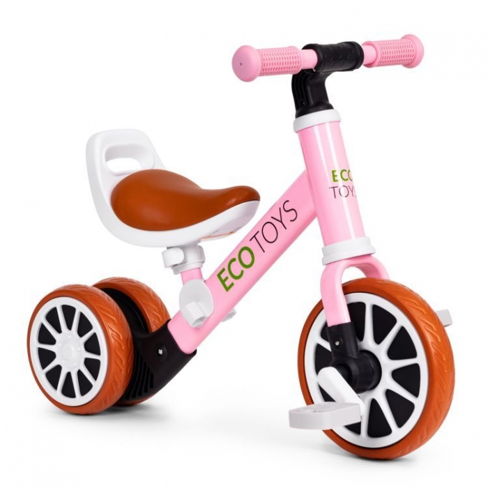 Bicicleta 2in1 Ecotoys Roz | 2-6 Ani - imagine 10