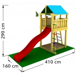 Spațiu de joacă Lodge JungleGym cu tobogan - imagine 2