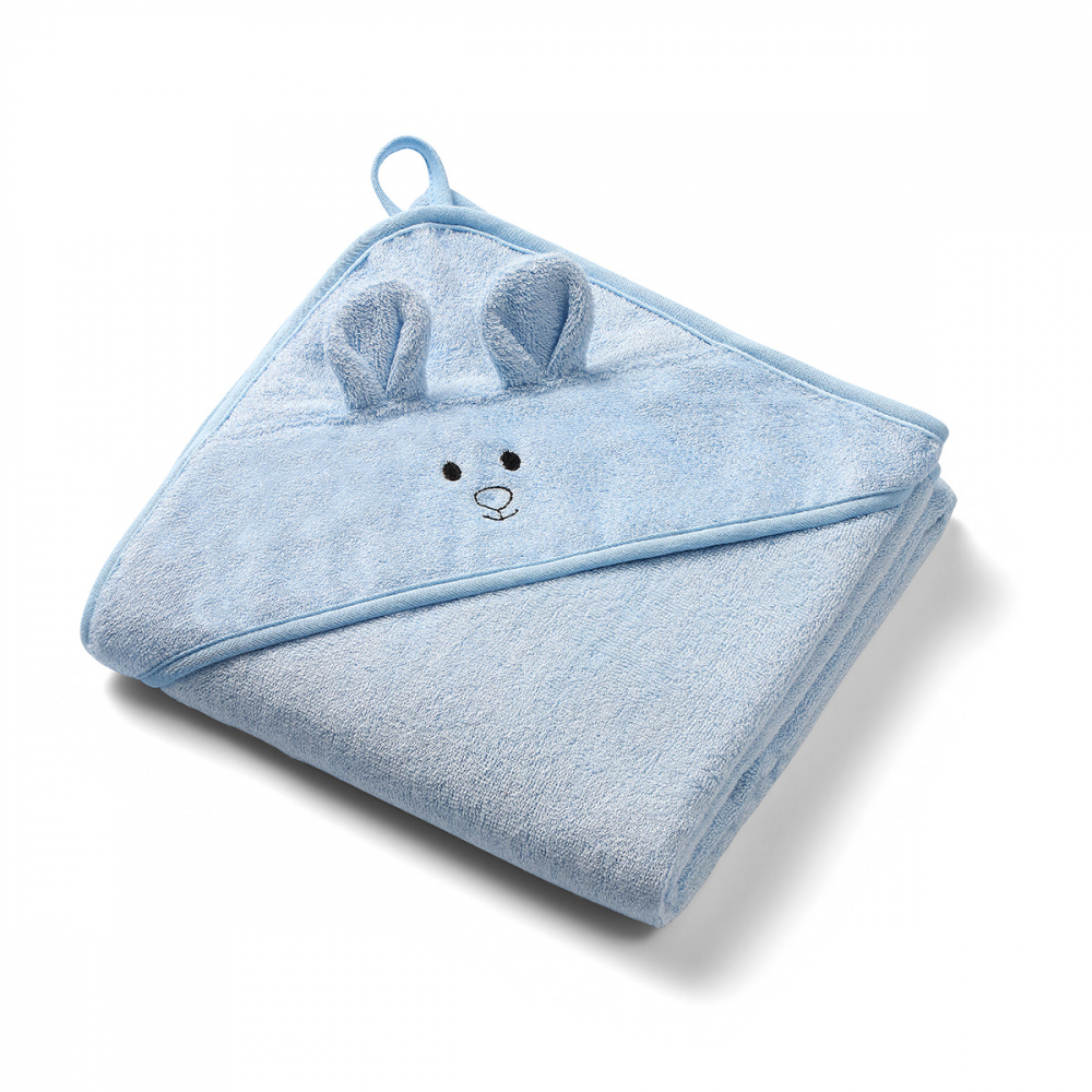 Prosop Bambus cu Gluga Babyono, Albastru, 100x100 cm - imagine 8