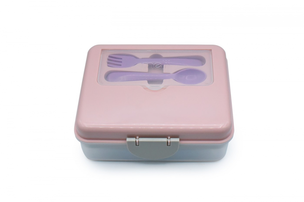 Cutie Bento Melii 2 Nivele Roz Mov Gri