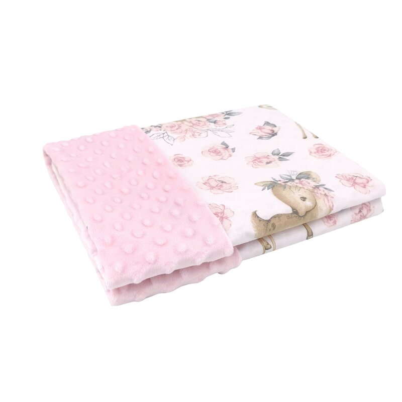 Paturica MimiNu Minky | Sweet Deer Pink 75x100 cm