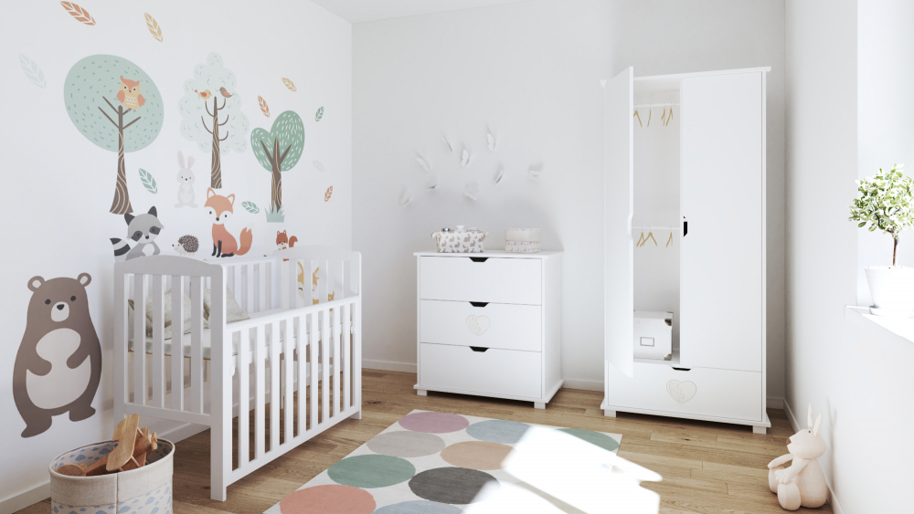 Patut Tobi White Nichiduta 100x50 cm cu Laterala Culisanta - imagine 5