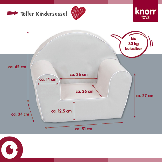 Fotoliu Knorr Toys Happy Bear Bumbac Moale - imagine 2