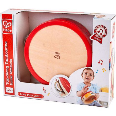 Tamburina Hape Lemn | Instrument Muzical Bebe - imagine 3