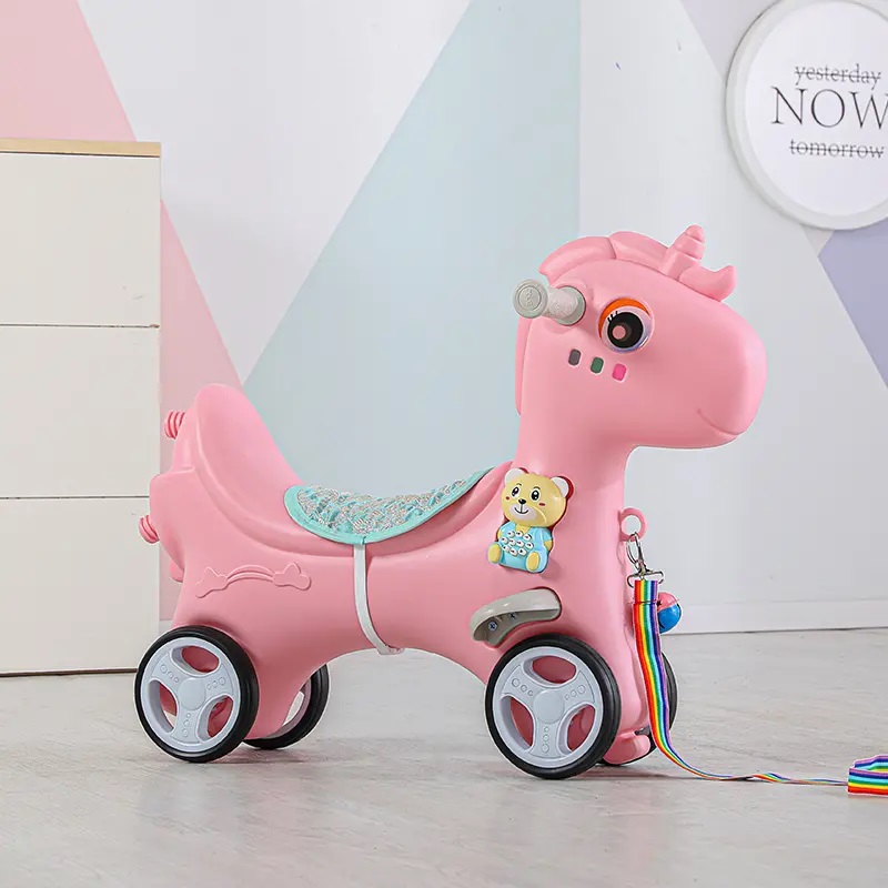 Balansoar 3 in 1 Nichiduta Happy Unicorn Roz - imagine 10