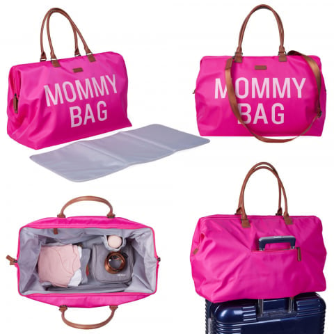 Geanta Infasat Childhome Mommy Bag Pop Pink - imagine 2