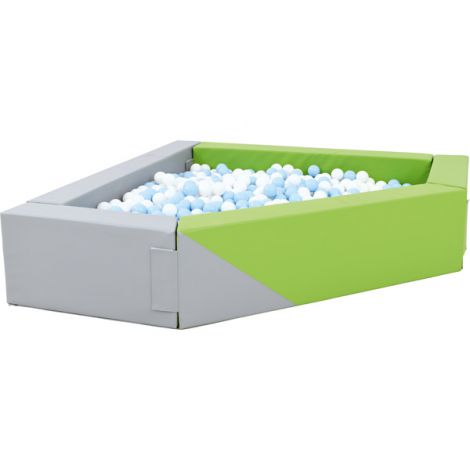 Piscina Triunghiulară Bile Gri-Verde Moje Bambino