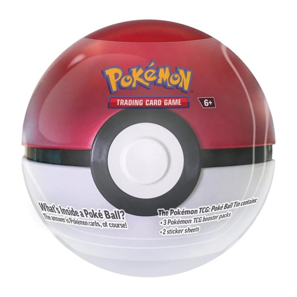 Pokemon Poke Ball Tin cu 3 Pachete Booster