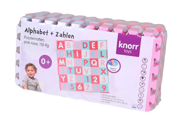 Covor Puzzle Knorr Rosa cu Litere și Cifre - imagine 2