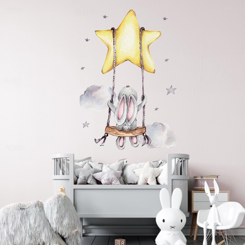 Sticker Decorativ Iepuraș SIPO | Autoadeziv, 70x49 cm