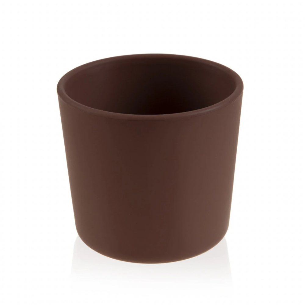 Pahar Silicon BabyJem pentru Diversificare, Maro - imagine 2