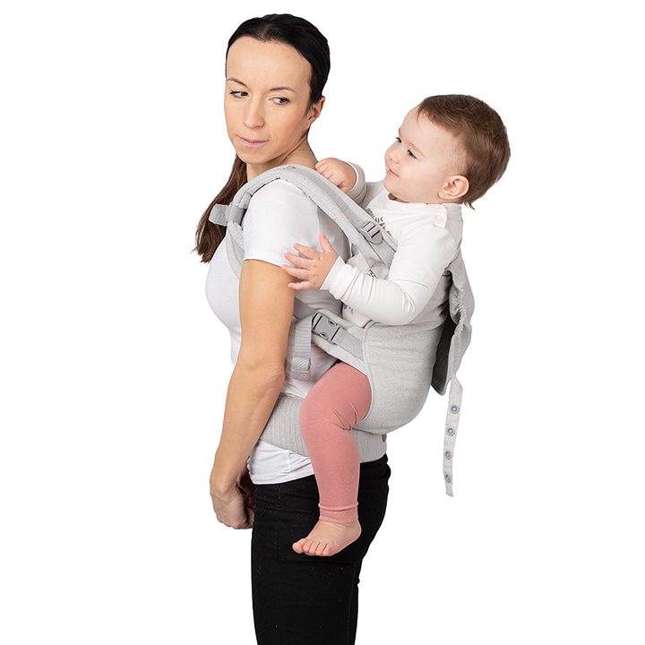 Marsupiu Momi Collet Grey | Purtare Ergonomică și Sigură - imagine 4