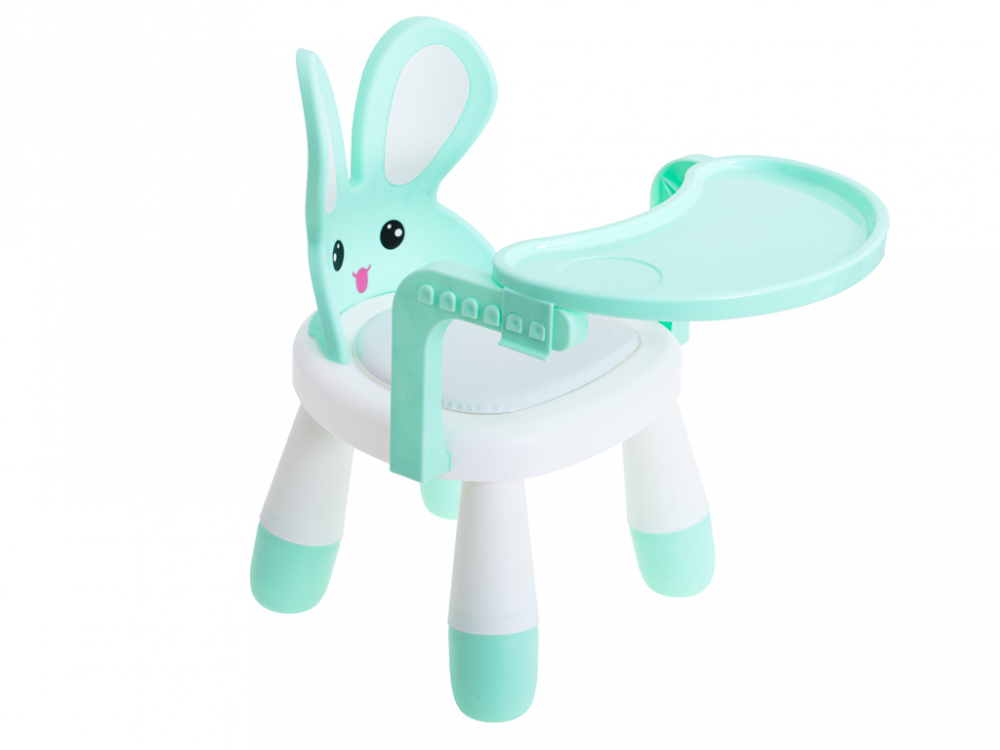 Scaun Masa Ikonka 2in1 Little Bunny Verde - imagine 10