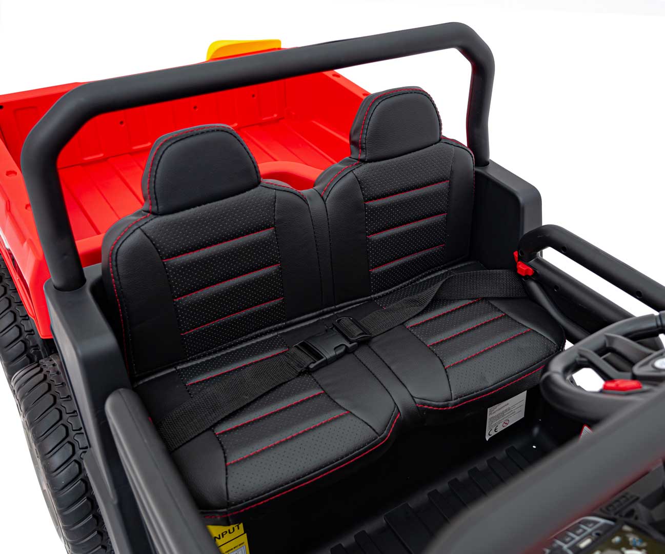 UTV eIectric pentru copii cu 2 locuri Farmer Truck SPEED XXL 900 24V 400W 4x4 (623B-24V) Rosu - Autokids.ro - imagine 4