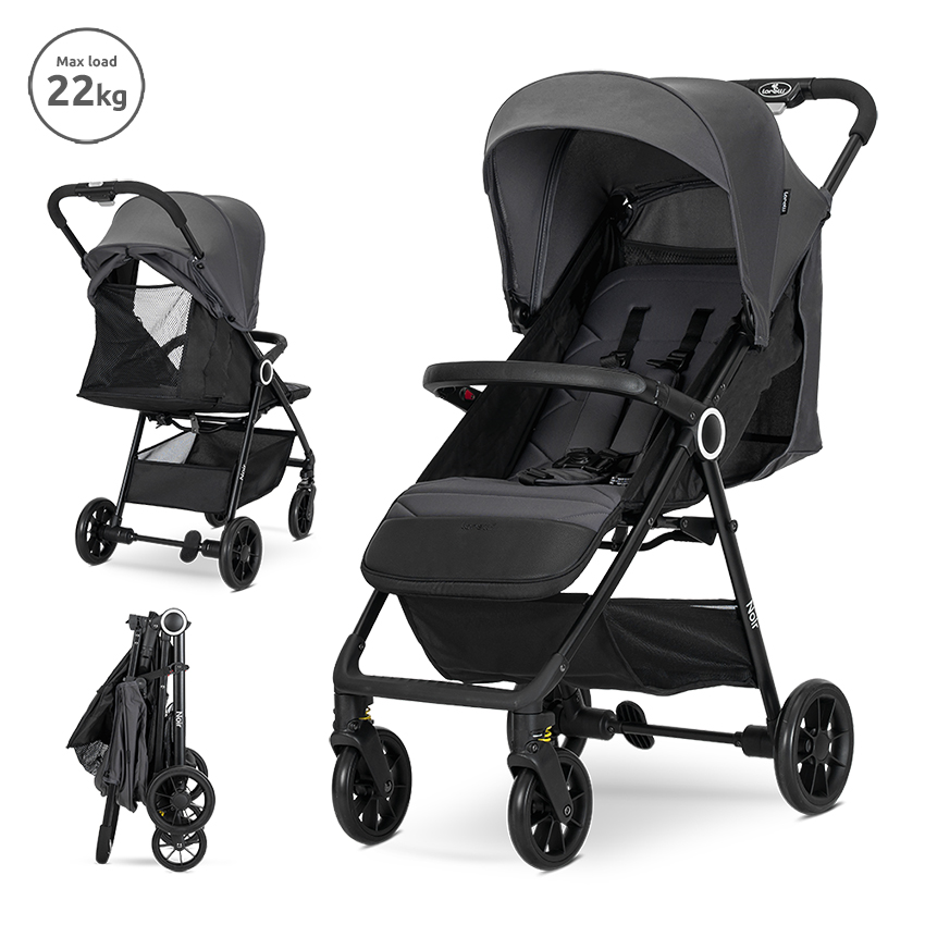 Carucior Lorelli Noir Grey - Pliere cu o mana - imagine 4