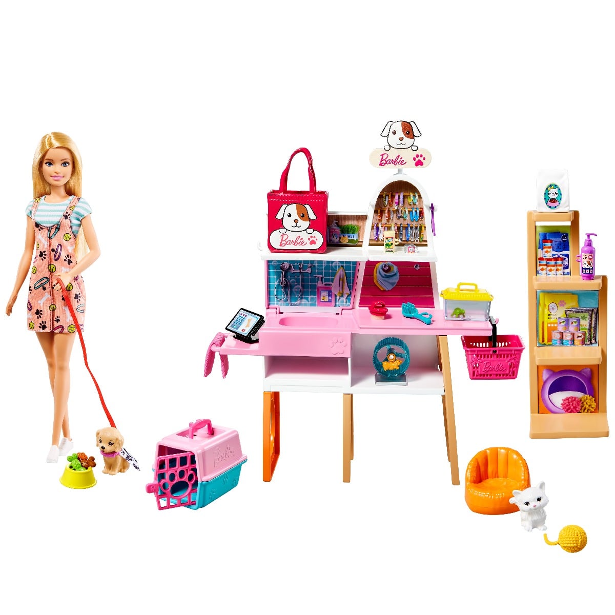 Set Butic Animale Barbie Pet Shop cu 20+ Accesorii