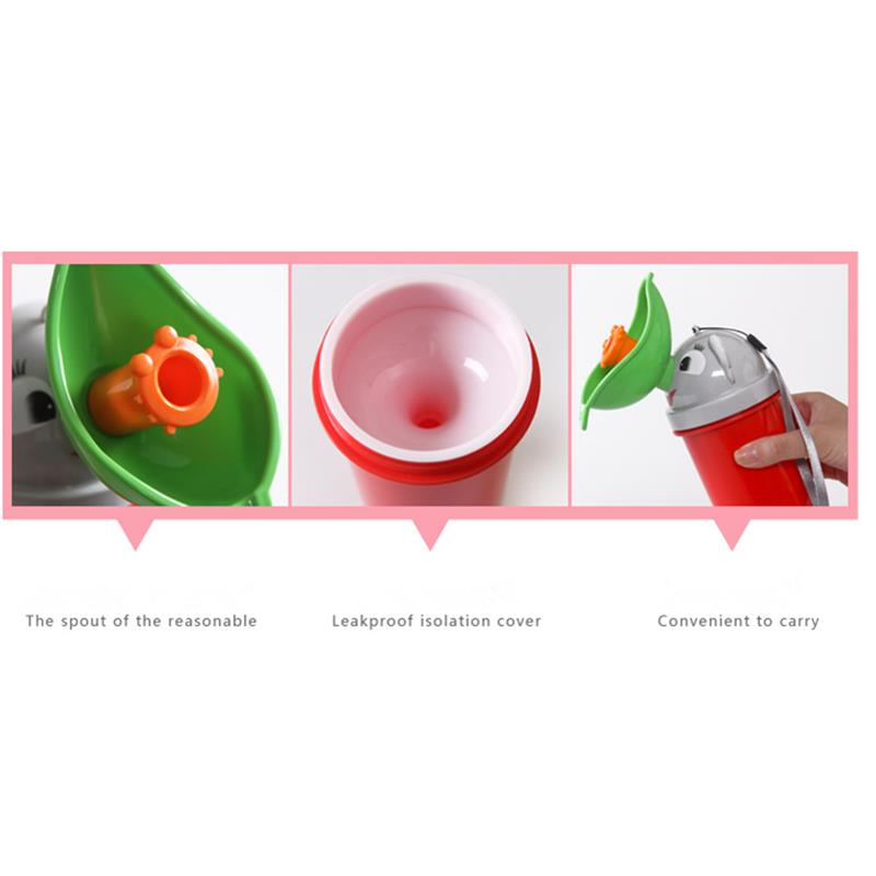 Pisoar Little Mom Red, Portabil cu Sistem Anticurgere - imagine 3