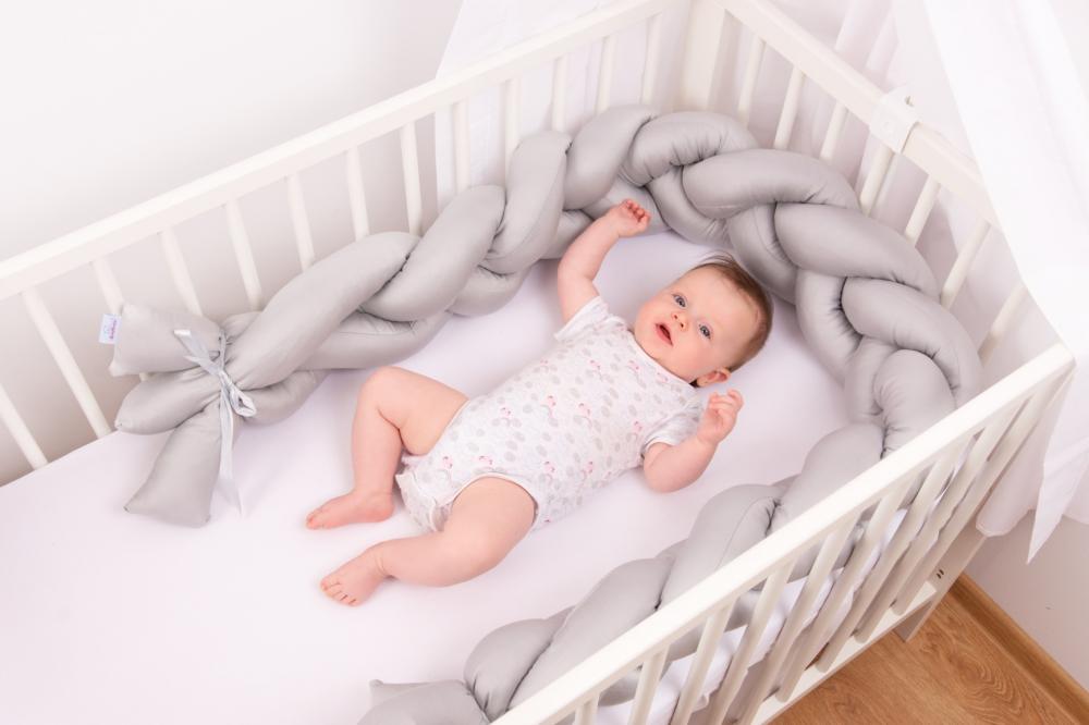 Bumper Bumbac The Braid Grey Babymatex - imagine 2