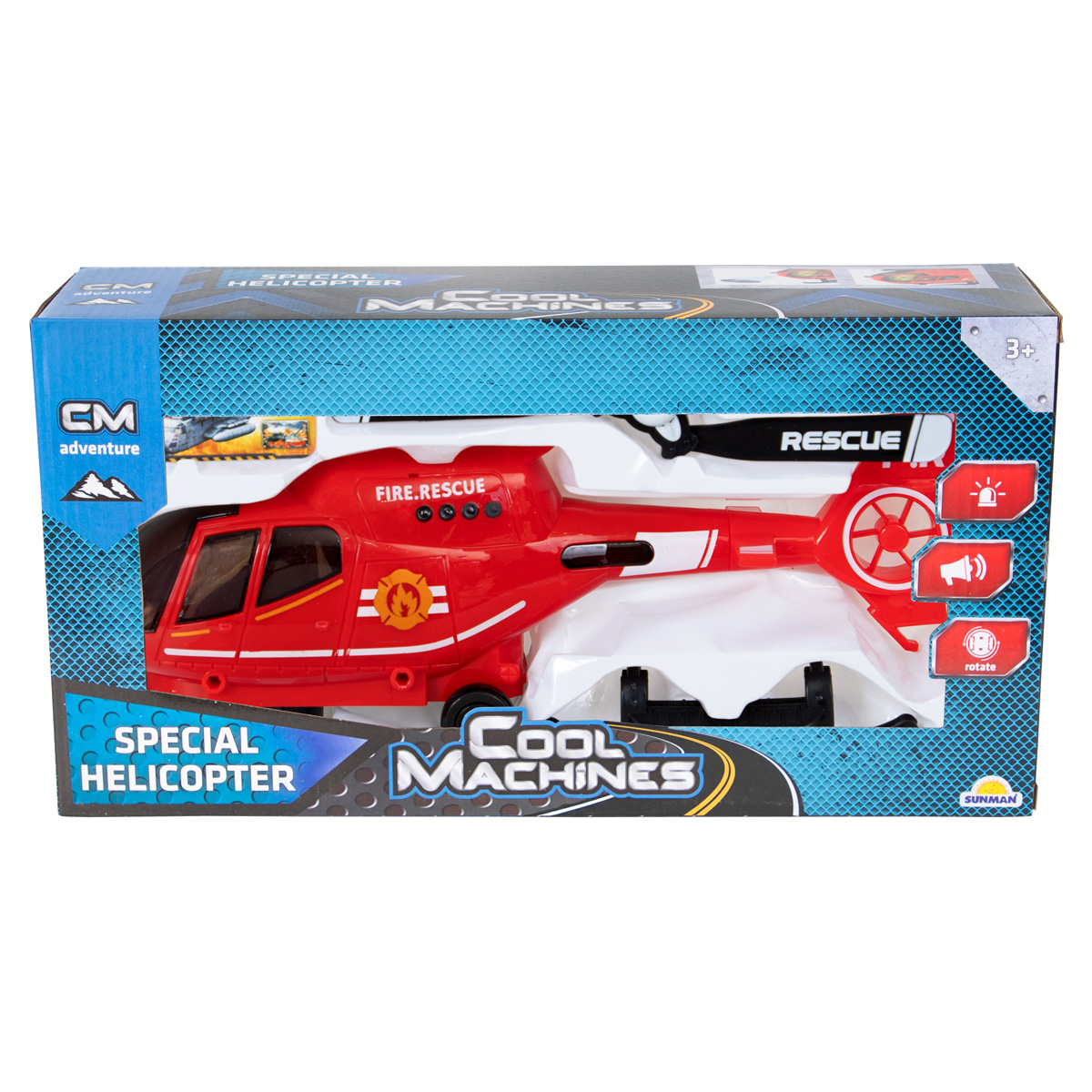 Elicopter Pompieri Cool Machines cu Sunete și Lumini