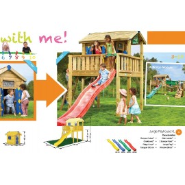 Playhouse Platform XL cu Tobogan 3m Junglegym - imagine 5