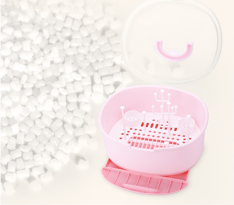 Cutie Depozitare Biberoane Little Mom Pink - imagine 2