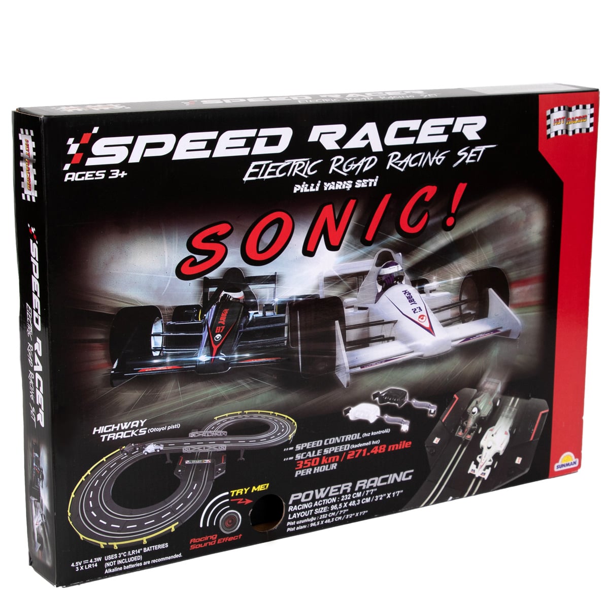 Pista Curse Electrica Hot Racing, 2 Masinute