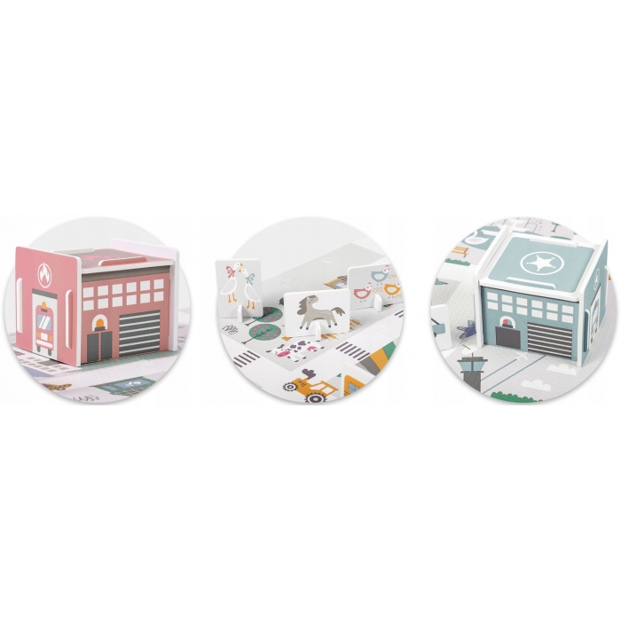 Covor Puzzle Nukido Town, EVA Antialunecare - imagine 4