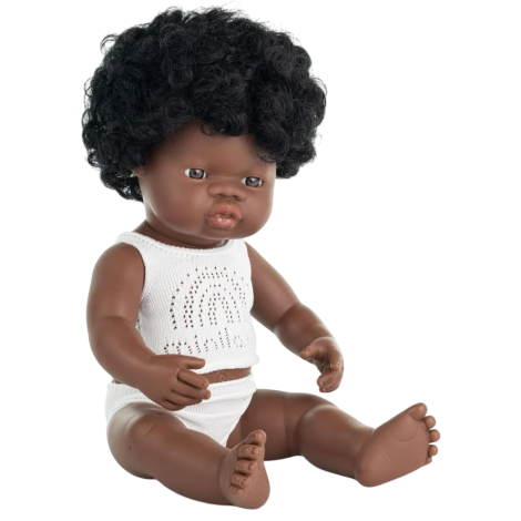 Păpușă Fetiță Africană 38 cm - Miniland