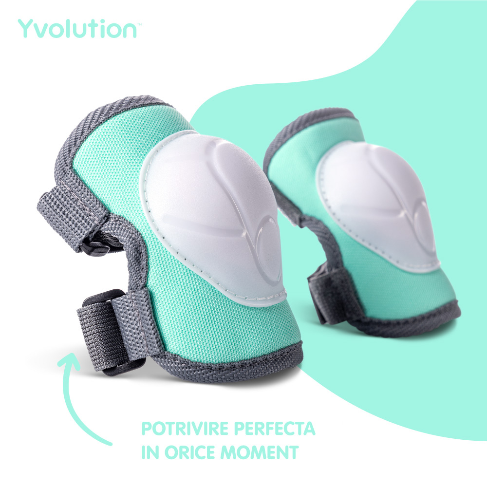 Set 6 protecții sport Yvolution Green, 3-5 ani