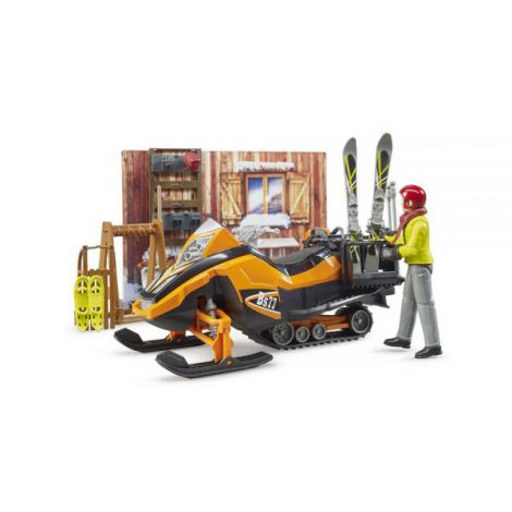 BRUDER Cabana Montana cu Snowmobil - imagine 2