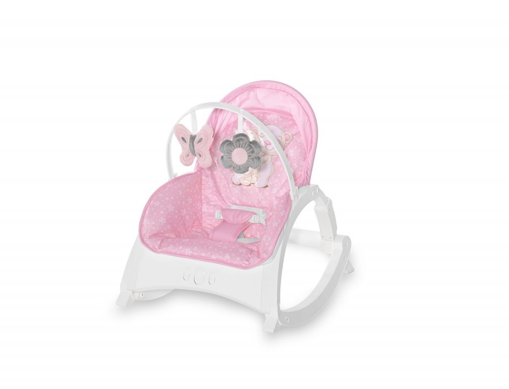 Fotoliu balansoar Lorelli Pink Hug, Vibratii si Muzica - imagine 4