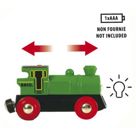 Locomotiva Verde cu Baterii BRIO 33595 - imagine 5