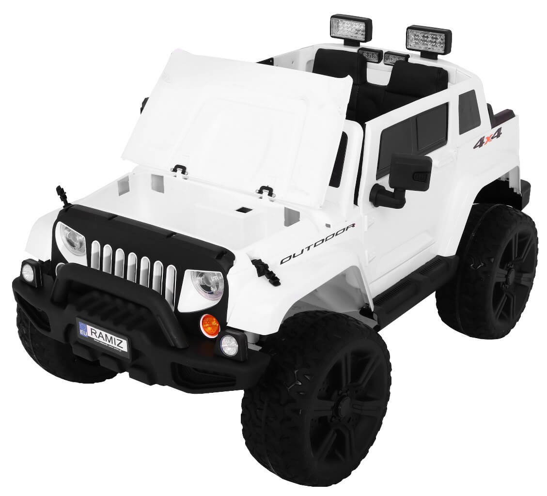 Mașinuță Electrică Jeep 1668 Alb | Autokids - imagine 4