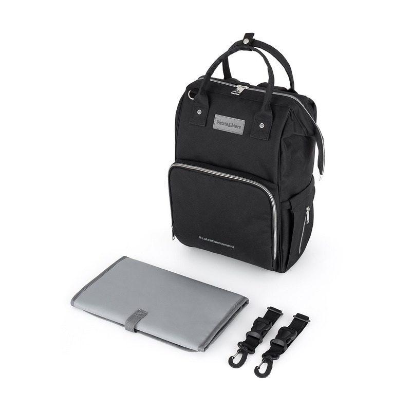 Rucsac Mamici Petite&Mars Jack Negru Organizare - imagine 4