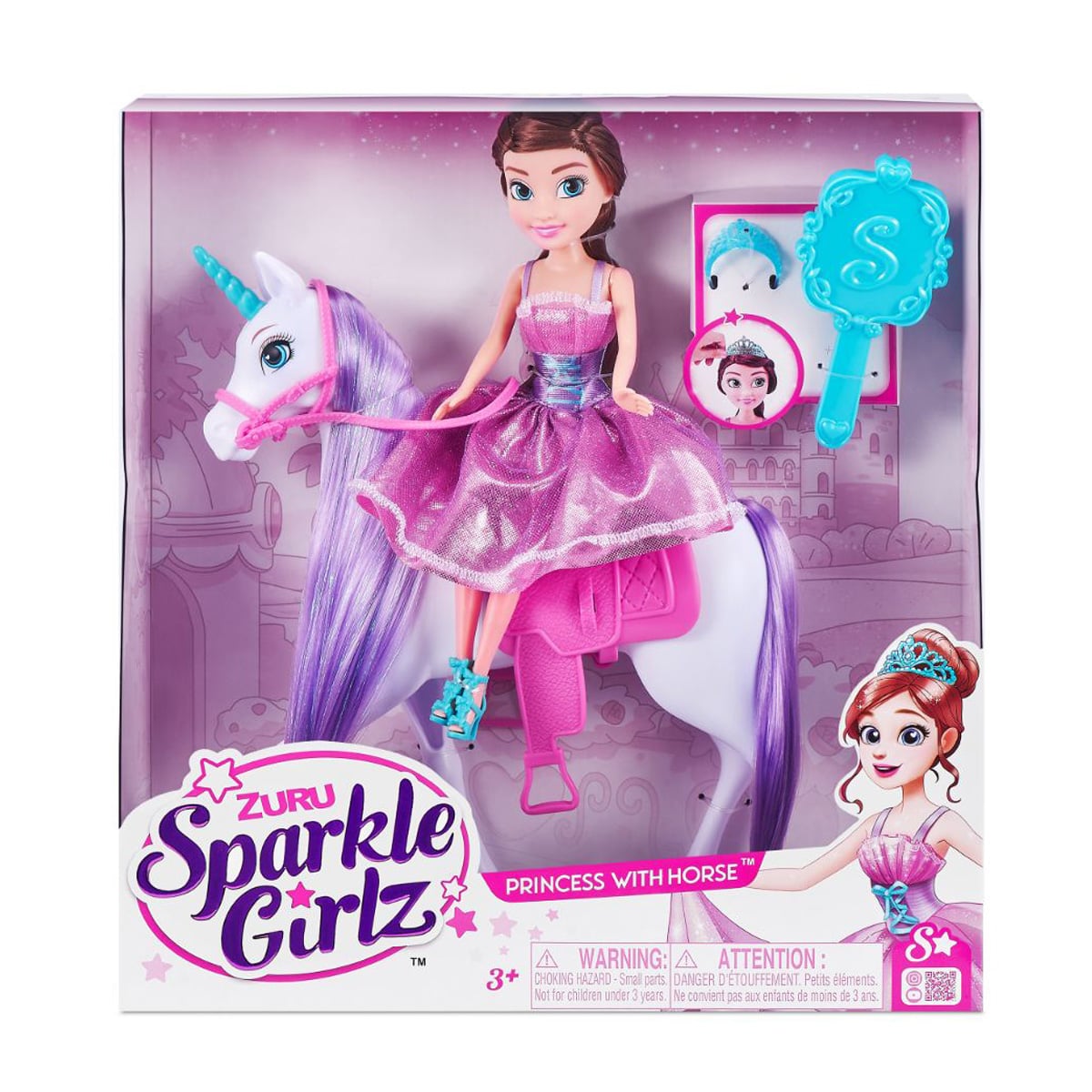 Set Papusa Sparkle Girlz cu Unicorn