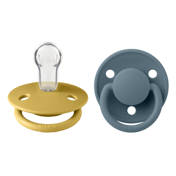 Set 2 Suzete BIBS Lux Silicon, Mustard/Petrol - imagine 3