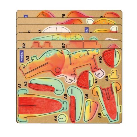 Puzzle 3D cu Sunete T-Rex Mieredu - imagine 3
