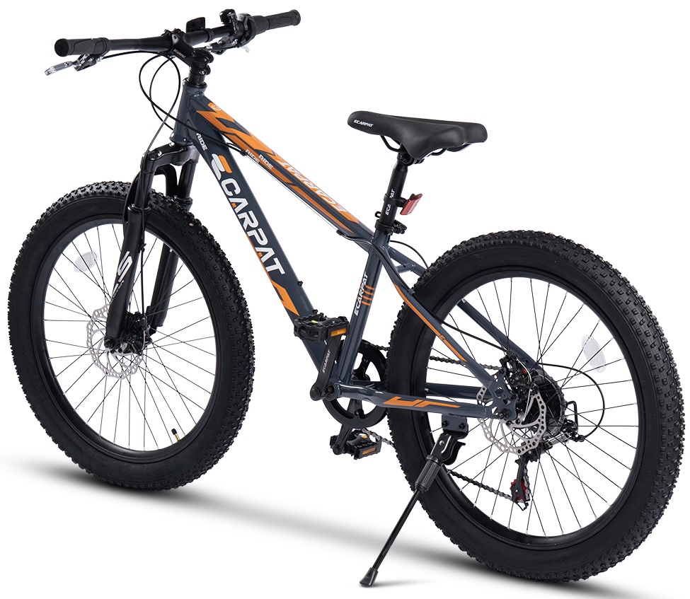 Bicicleta Carpat 24" cu Anvelope Late și Suspensie - imagine 2
