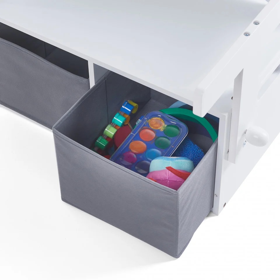Birou Suporto 3-in-1 MDF Alb-Gri pentru Copii (3-6 ani) - imagine 5