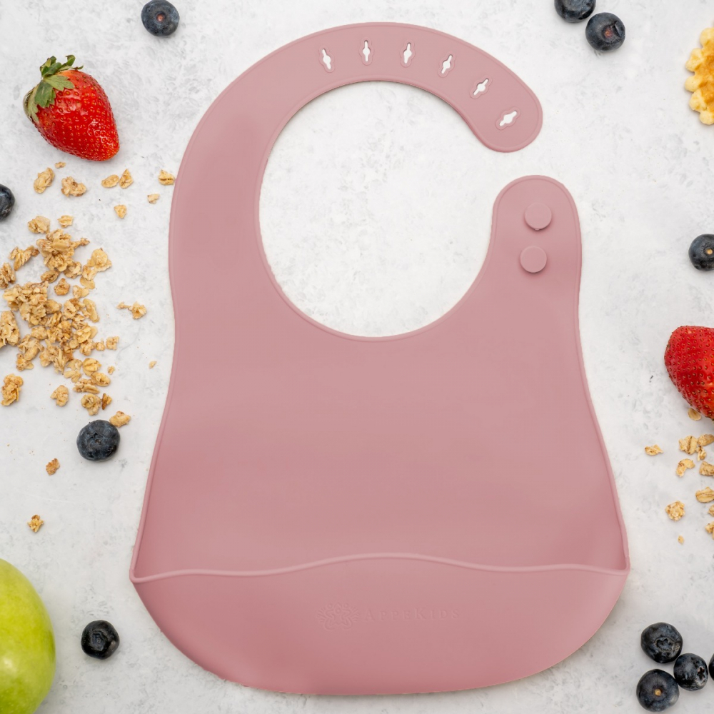 Baveta Silicon AppeKids Old Rose | Antialergica