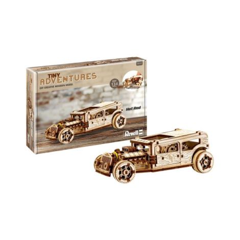 Machetă Hot Rod Revell lemn - Pull Back & Go