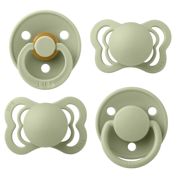 Set 4 Suzete Bibs Try-it Collection, 0 luni+, Sage