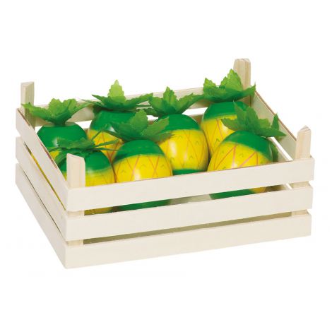 Ananas din lemn în lădiță Goki