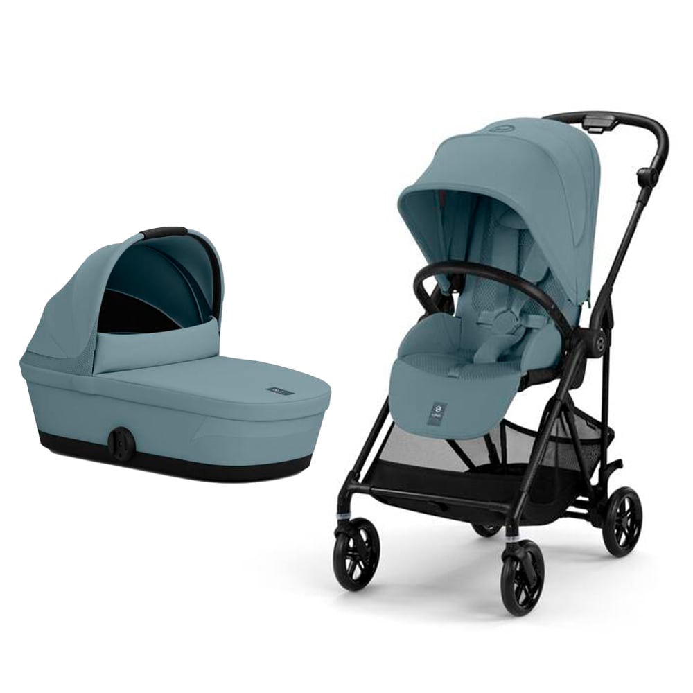 Carucior Cybex Melio Carbon 2 in 1 Stormy Blue Ultrausor