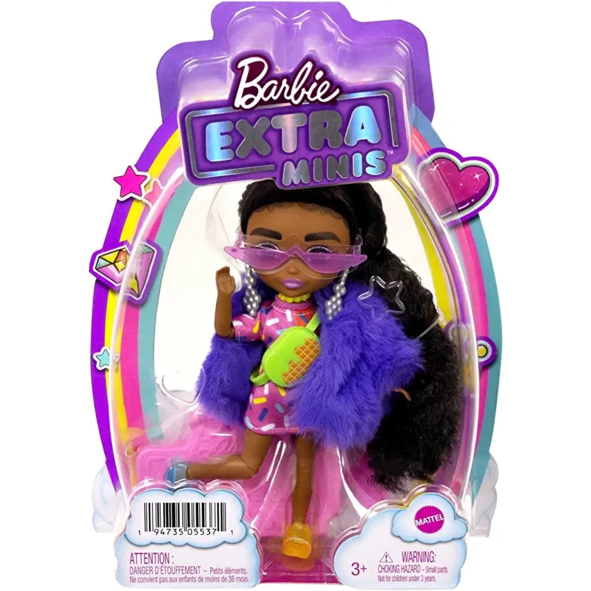 Păpușă Barbie Extra Minis cu păr lung și accesorii, HGP63