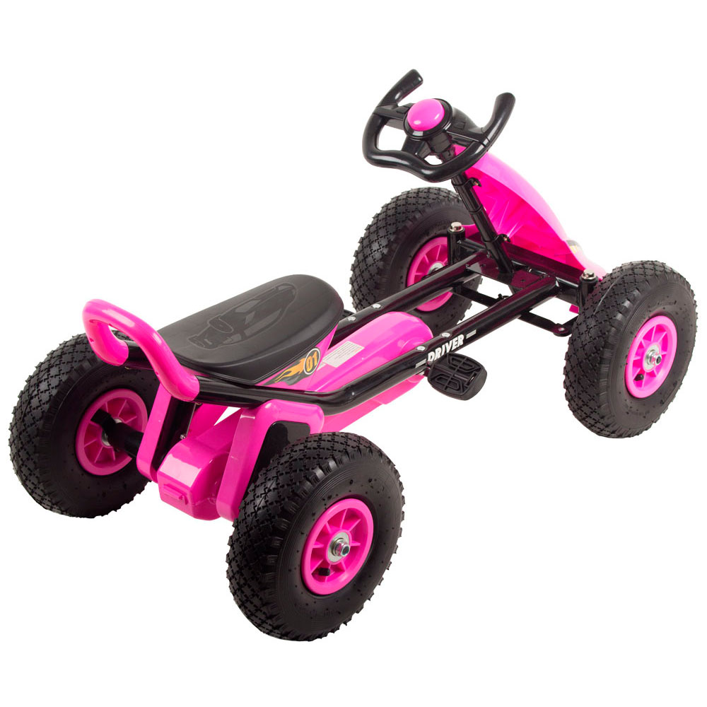 Kart Pedale Kidscare Roz | Aventură Sigură - imagine 3