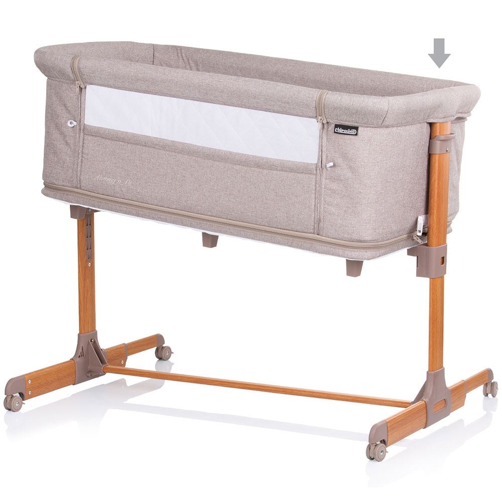 Patut Co-Sleeper Chipolino Mommy n Me, Beige Wood - imagine 4