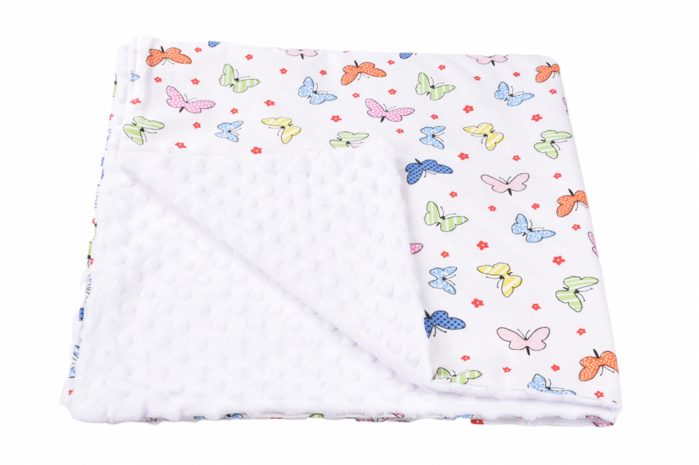 Paturica Confort Family Bumbac Minky Fluturasi